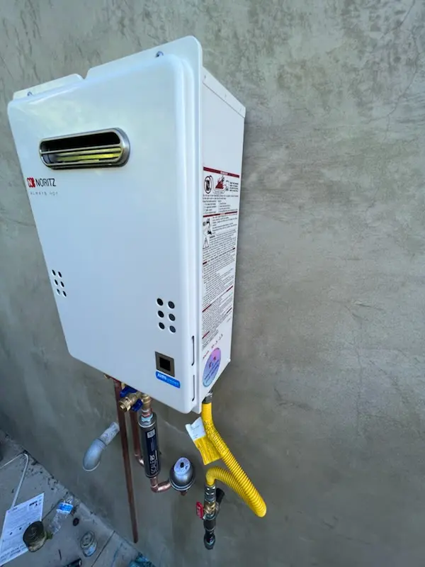 Tankless water heater installation for Westwind homes